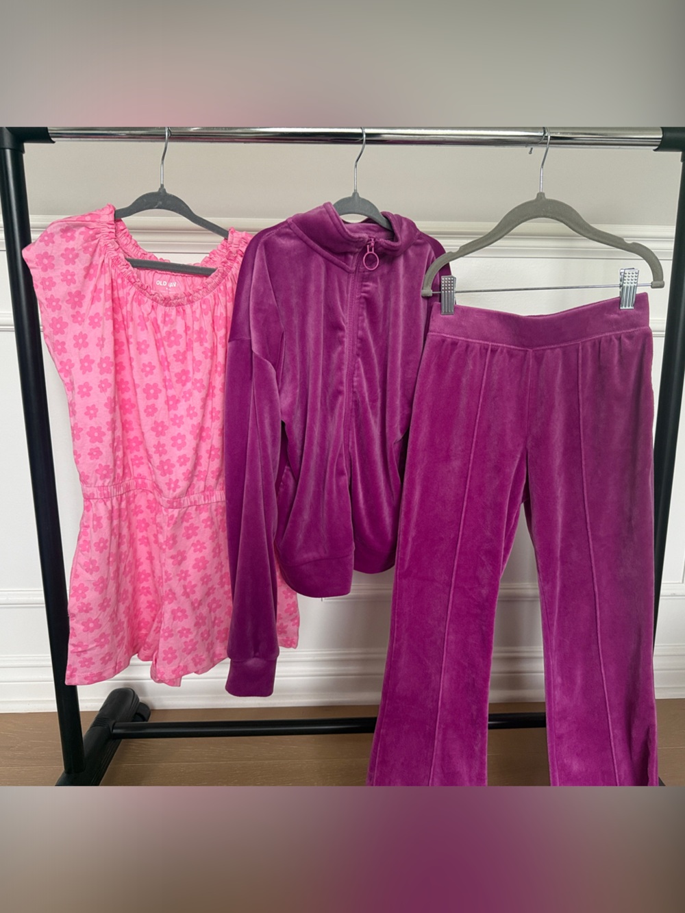 Girl size 8 romper and jogging suit